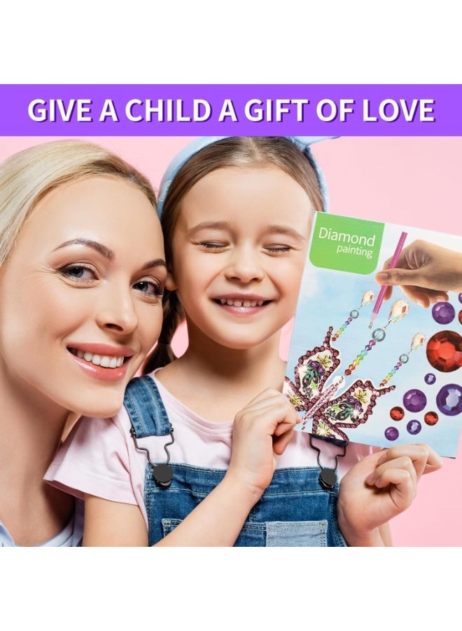 ChicAbode 3 عبوة لوحات الماس 5D، مُلقط شمس وجرار نفط مع زينة تعليق بحبوب الزجاج من الجانبين، للبالغات والبنات، تزيين نافذة المنزل والحديقة الفنون اليدوية (شجرة، قمر، قلب)، JH6129 - Image 3